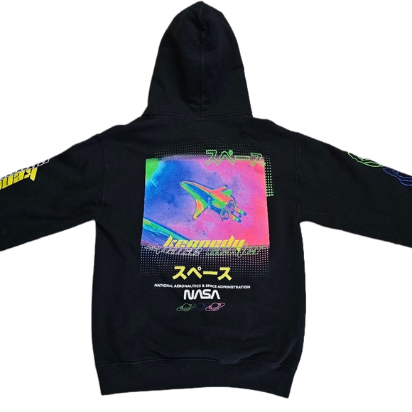 NASA Kennedy Space Center Hoodie Sweatshirt Small Chemistry Japanese Aeronautics - Picture 2 of 9